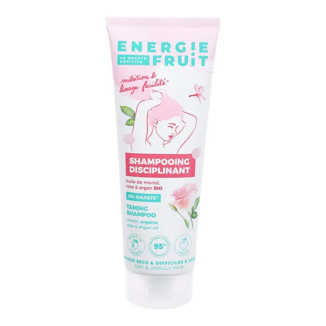 Shampoing disciplinant monoï rose et argan cheveux