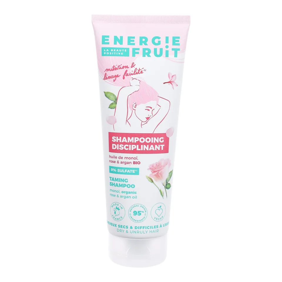 Shampoing disciplinant monoï rose et argan cheveux