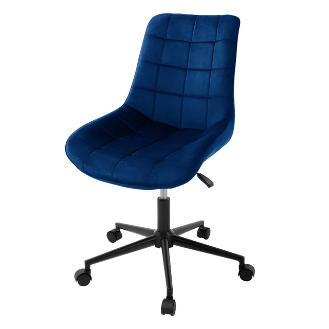 ECD Germany fauteuil bureau velours gris à roulettes