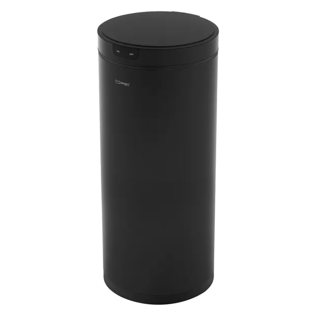 ML-Design Poubelle capteur 40L acier noir mat