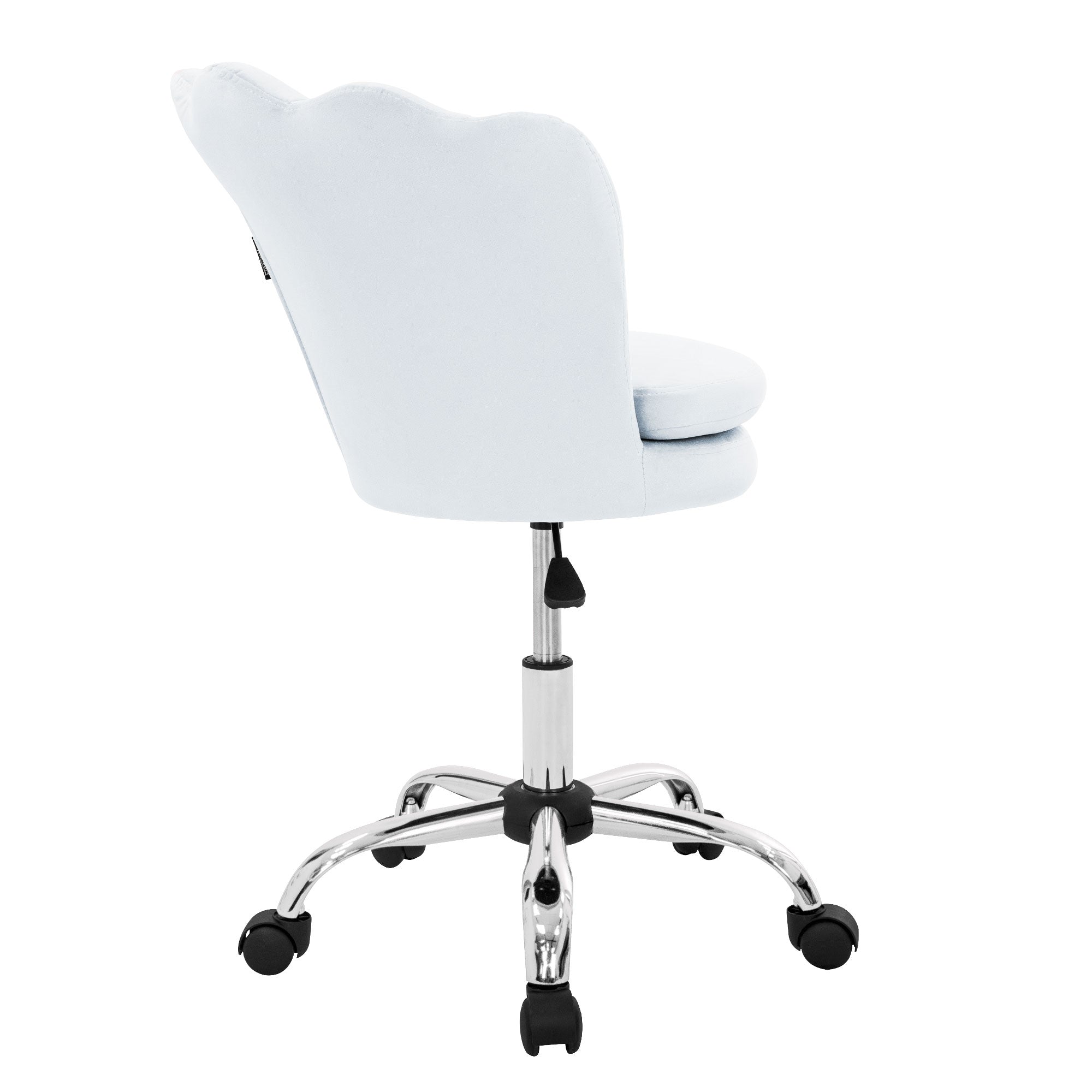 ECD Germany Chaise de bureau à roulettes coquillage 55x60 cm bleu clair