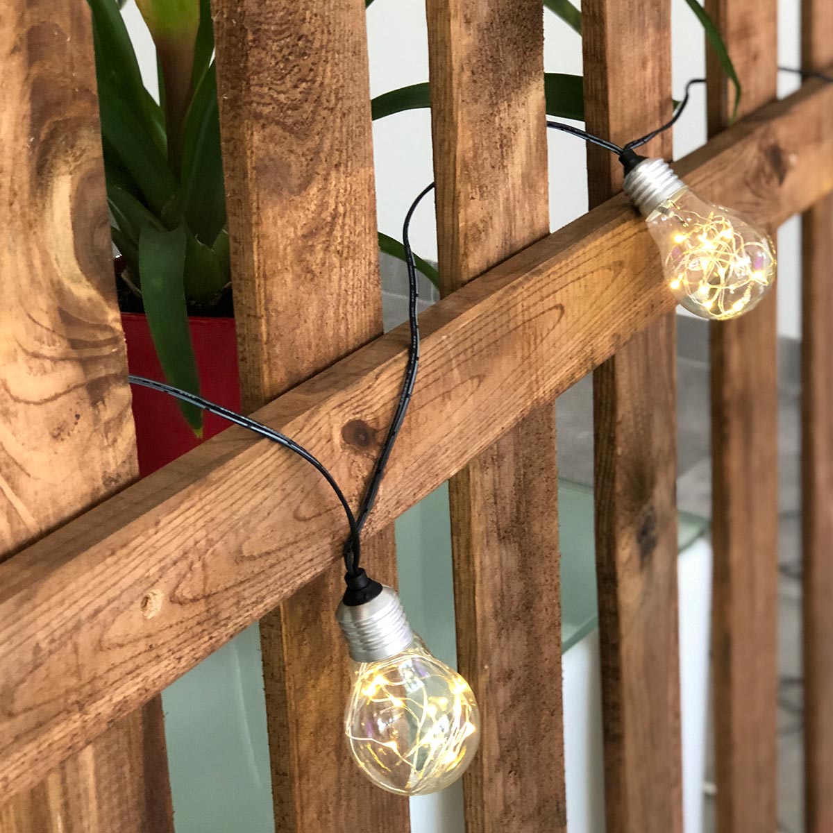 Red Deco Fantasy Star guirlande solaire 10 LED blanc chaud
