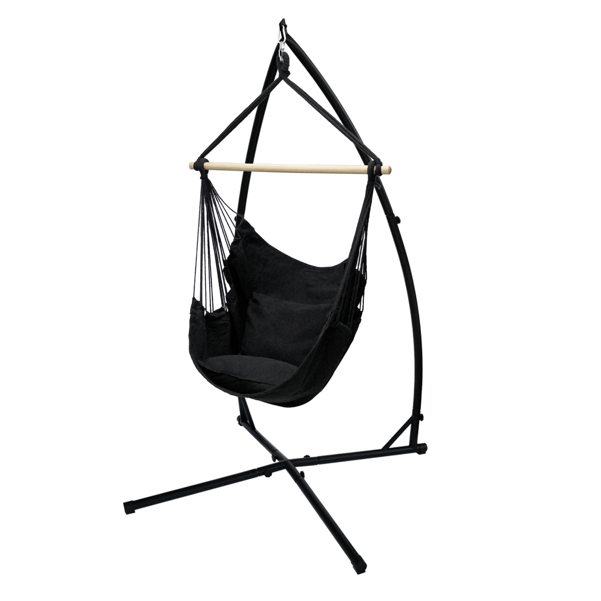 ECD Germany Sport & Freizeit fauteuil suspendu anthracite coton 120 kg