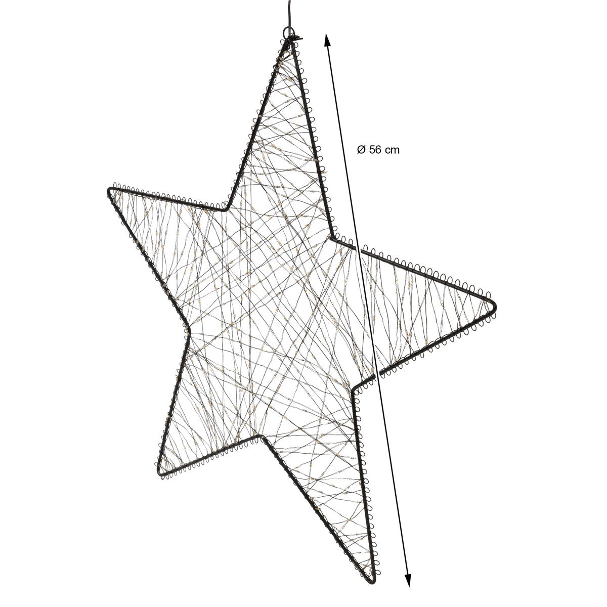 ECD Germany Haus & Wohnen Étoile de Noël LED 56 cm blanc chaud 500 LED