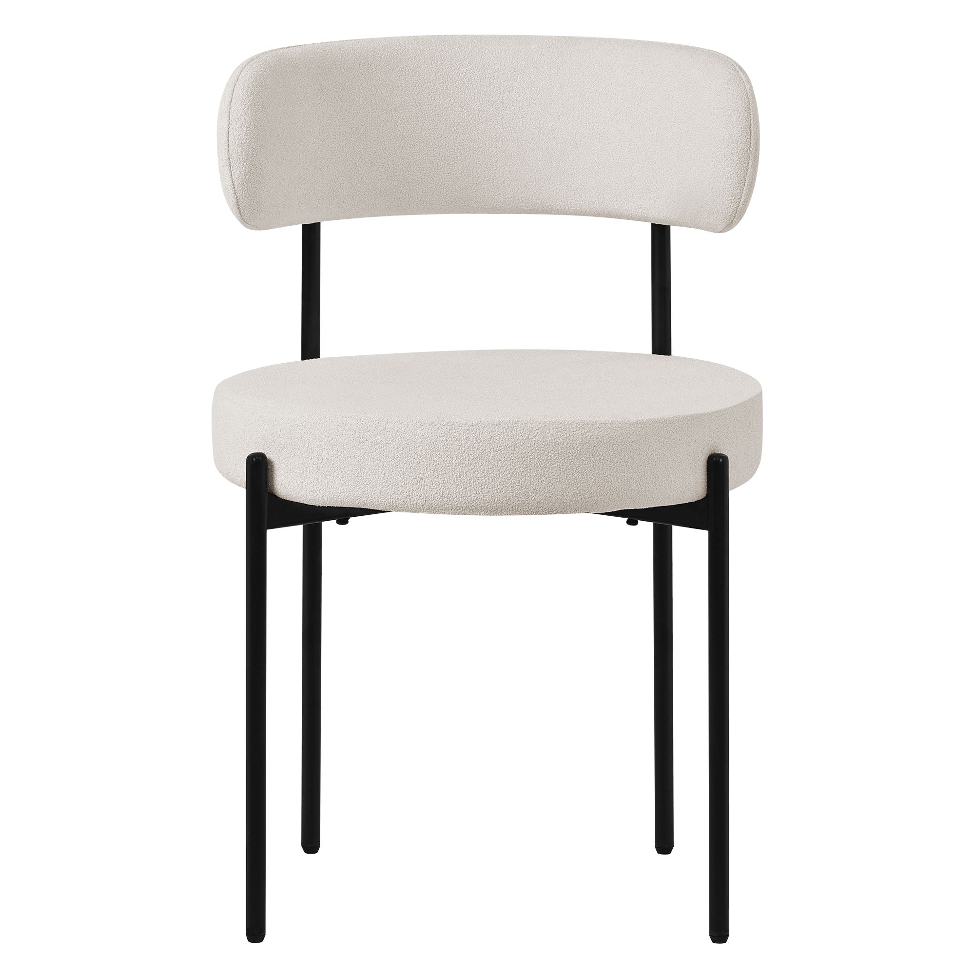 ECD Germany ML-Design lot 2 chaises bouclette marron 53x50x78