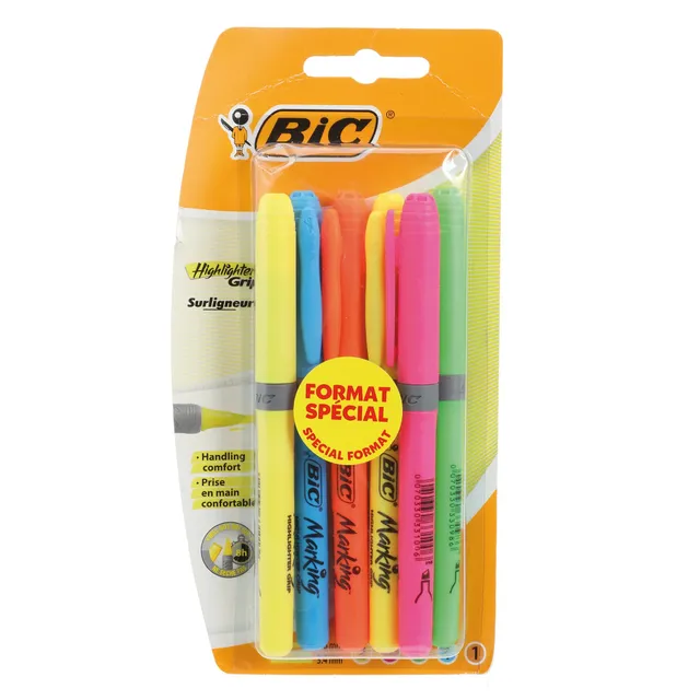 Stokomani Scolaire lot 6 surligneurs couleur fluo bureau