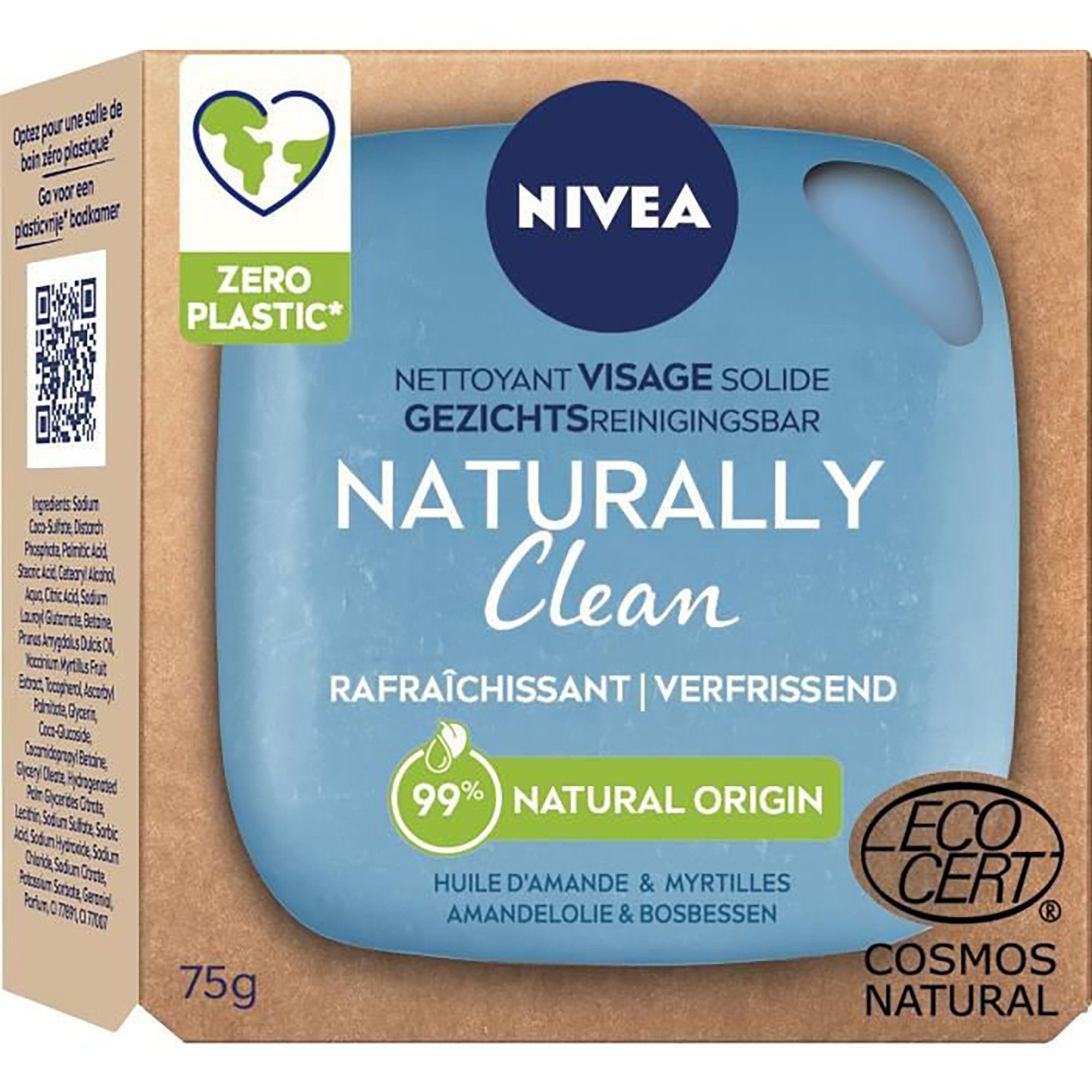 Nivea Nettoyant visage solide huile d'amande myrtilles