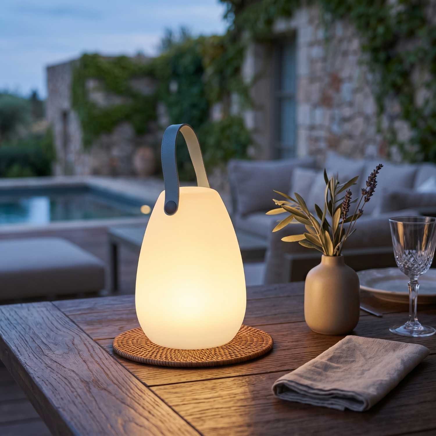 Red Deco Laury lampe nomade LED multicolore dimmable H28cm