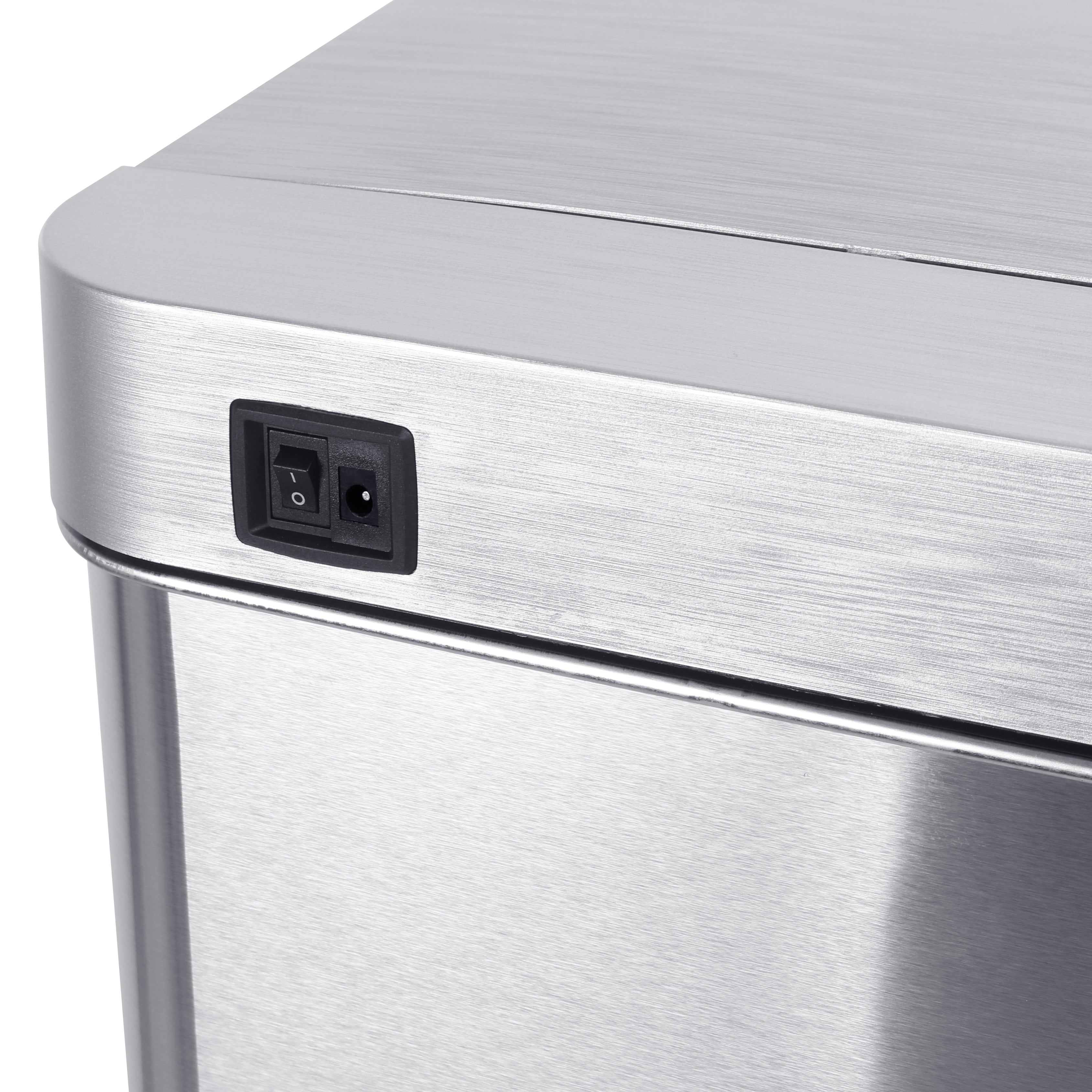 Parkside Poubelle automatique 50L acier inox capteur sans contact