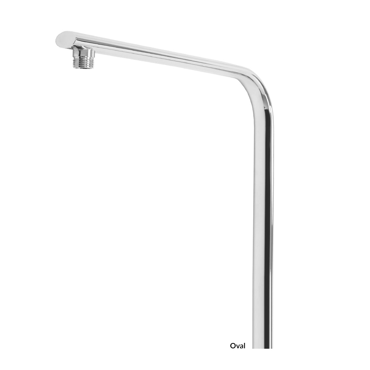 ECD Germany Sanitär Barre douche 105 cm chromé ovale sans tête