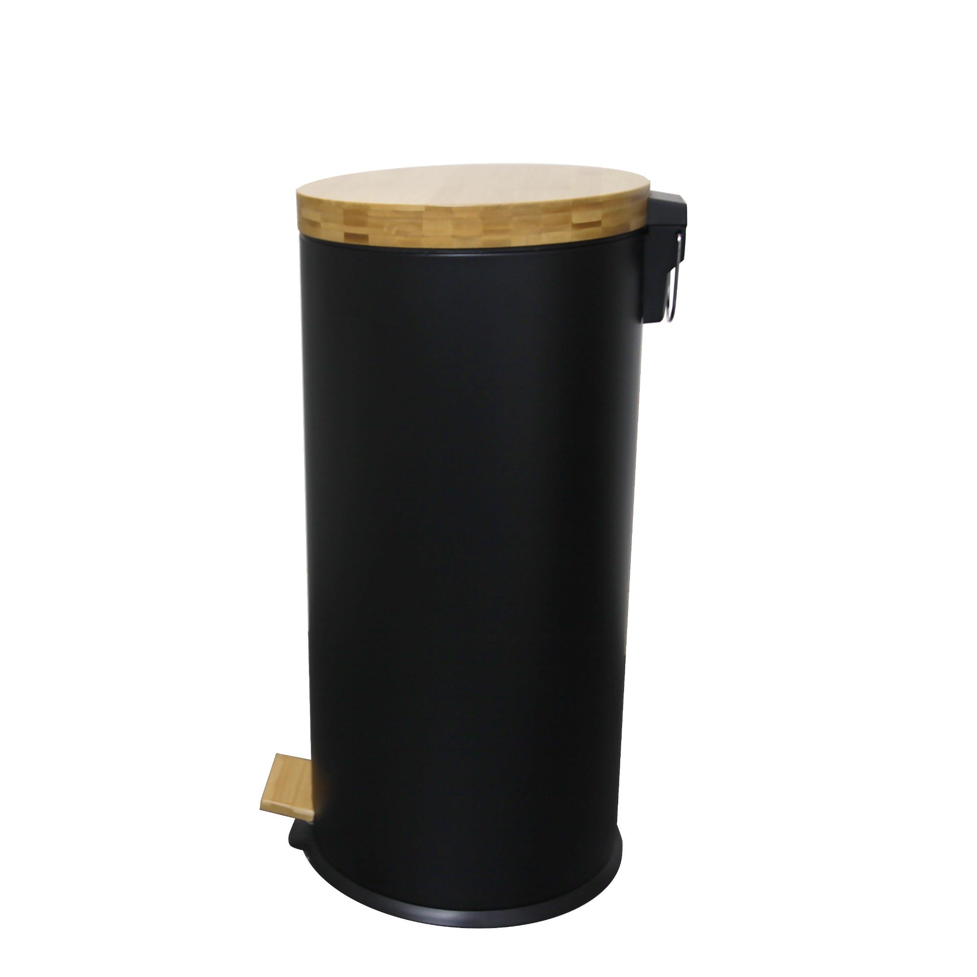 Red Deco Forest 30L poubelle pédale bois bambou noir