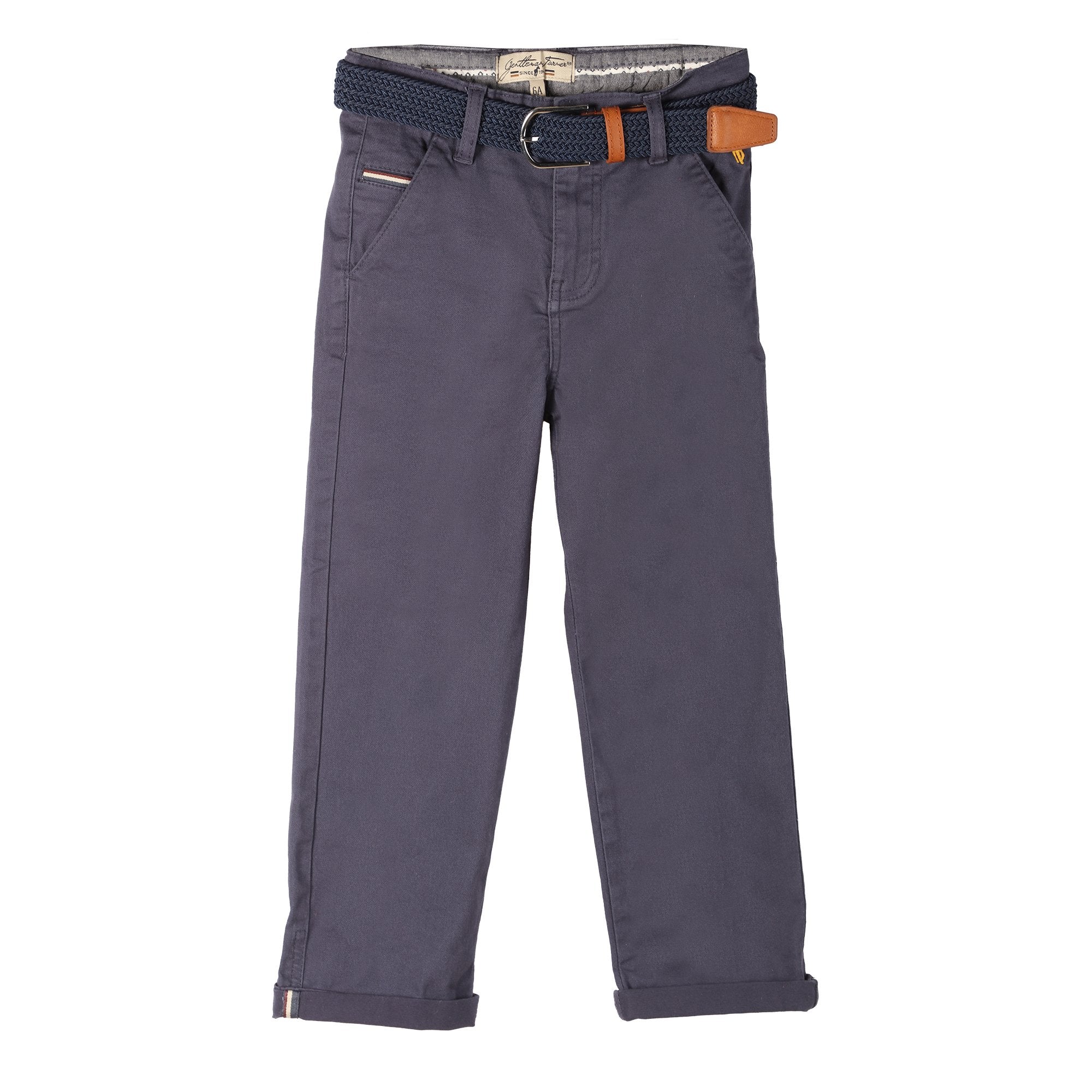 Stokomani Mode Pantalon chino ceinture pantalon enfant bleu 08A
