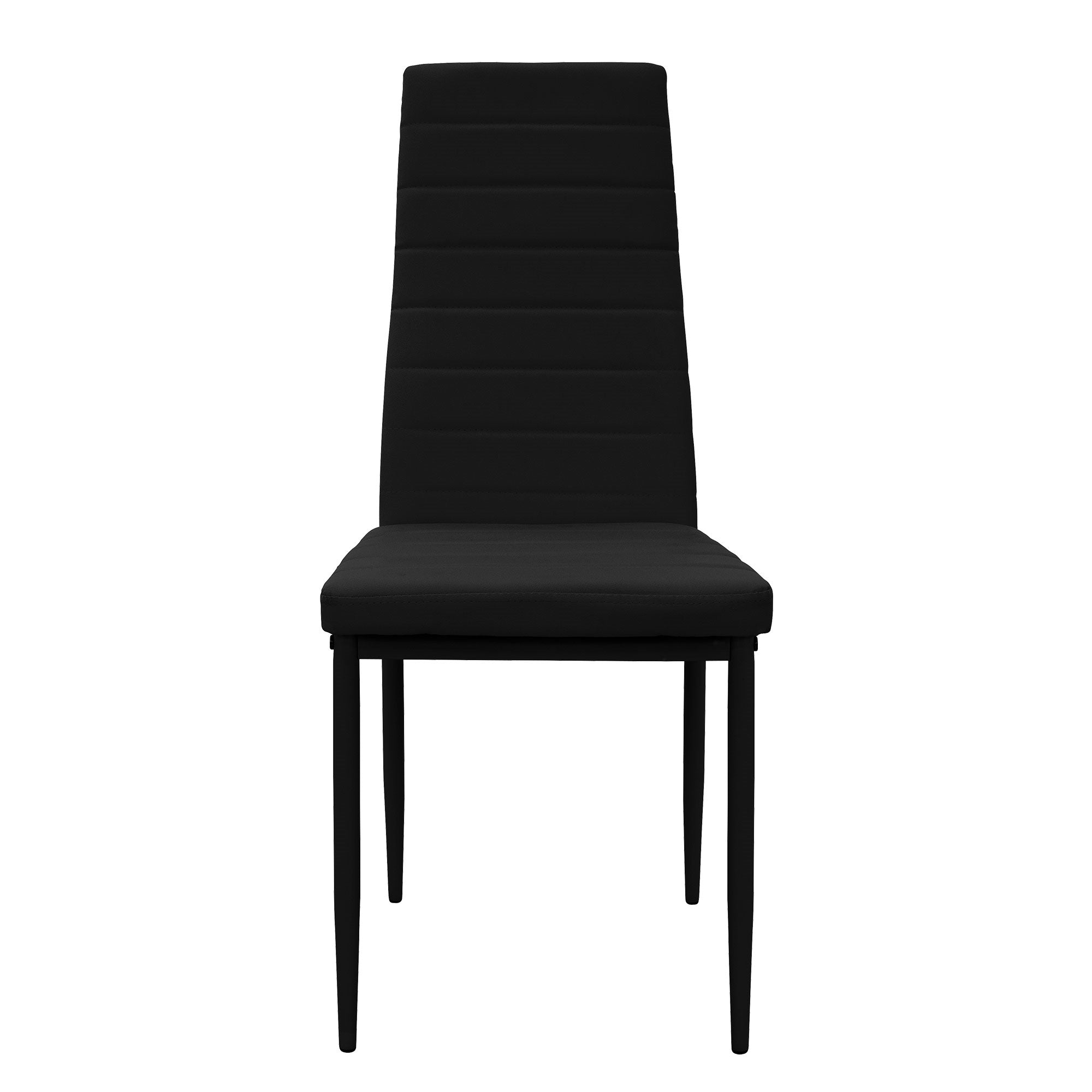 ECD Germany ML-Design chaises salle à manger similicuir noir lot 4