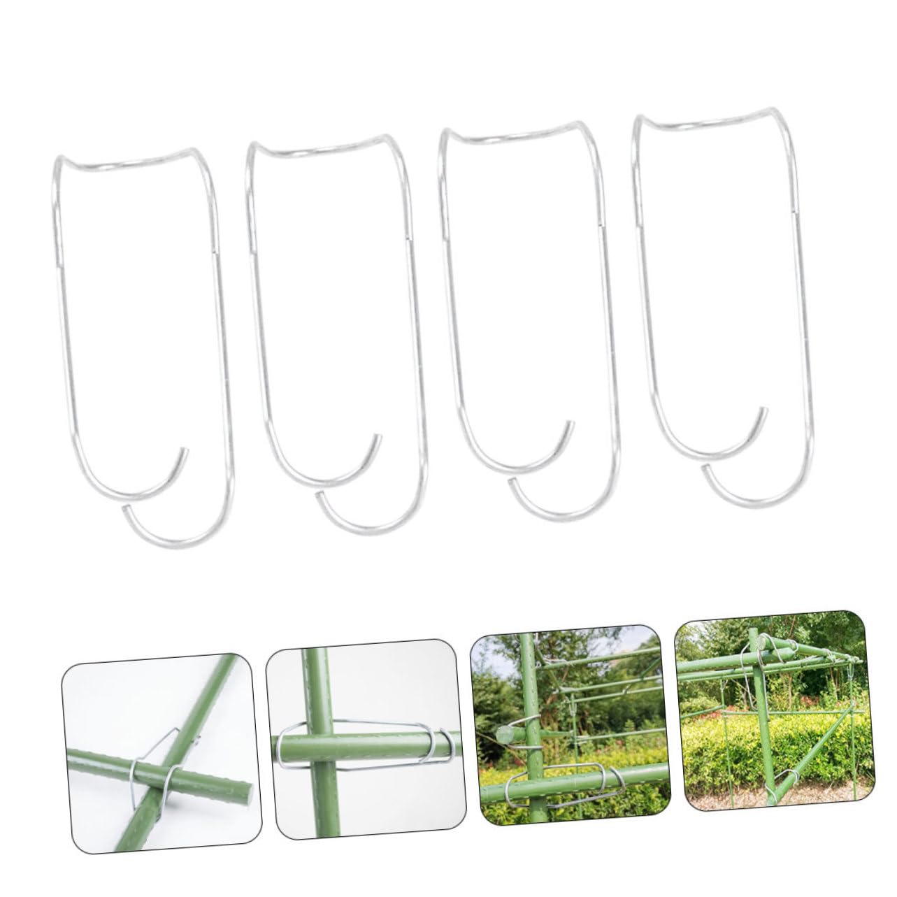 Milisten Boucles Treillis Métal Argenté 30 Pièces Jardin
