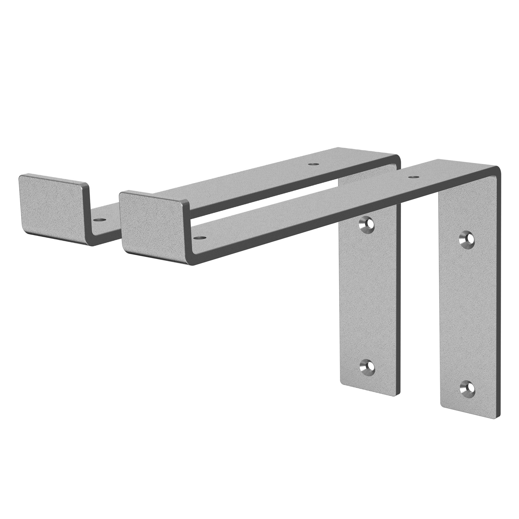 ECD Germany Möbel Support Étagère Acier Gris 200 mm Lot 2