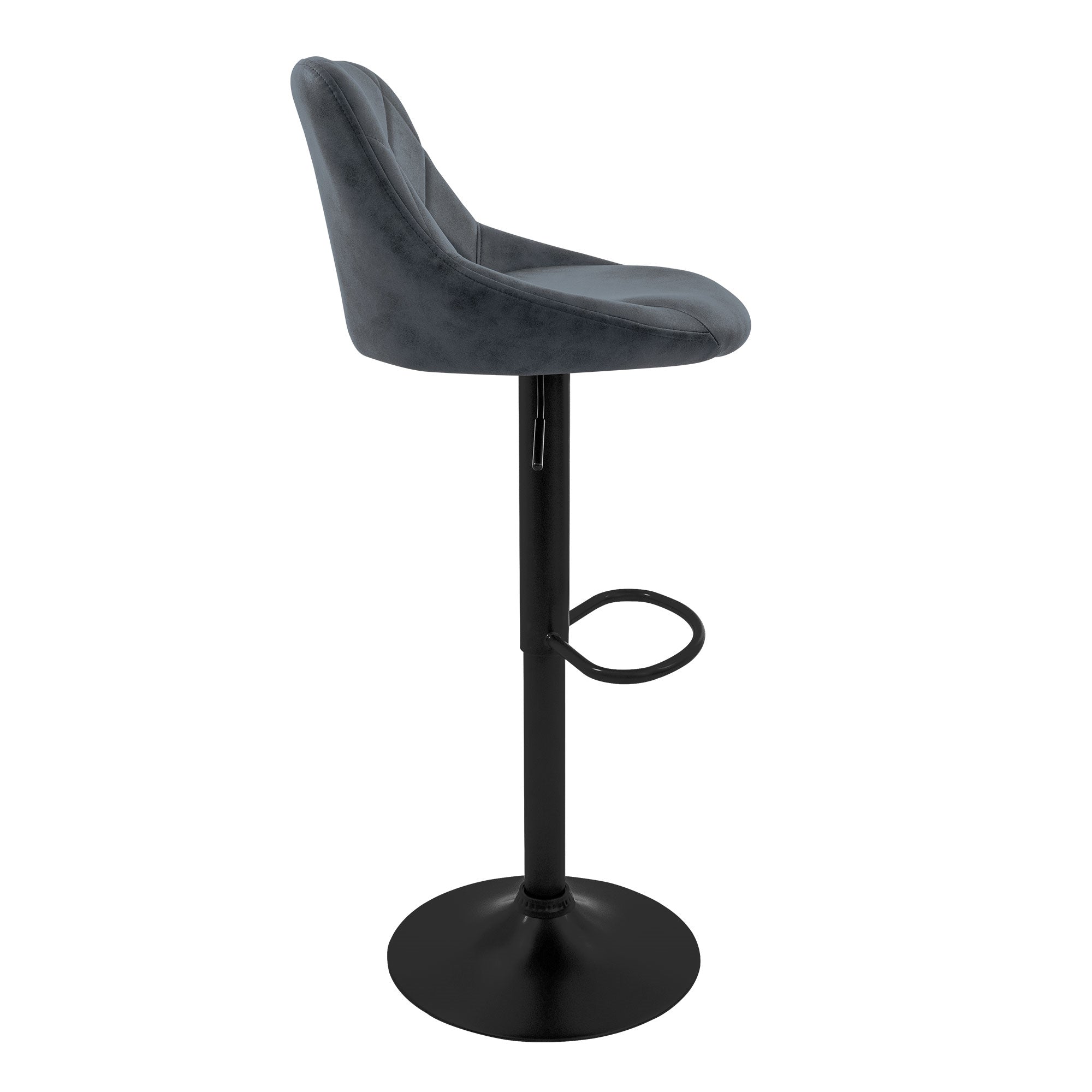ECD Germany ML-Design tabouret de bar lot de 2 anthracite 62-82 cm
