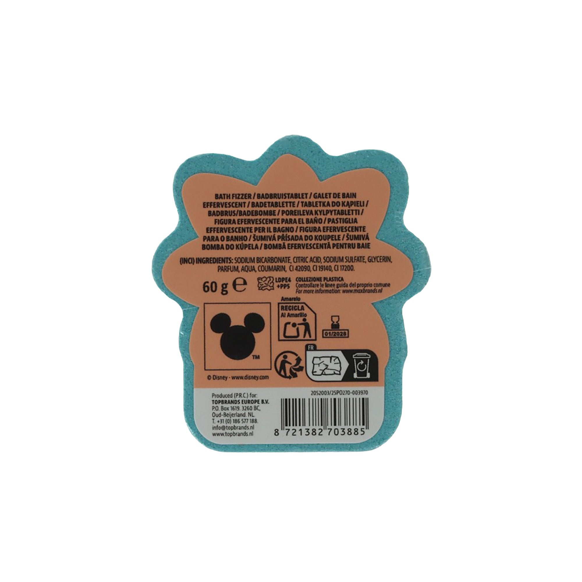 Disney Vaiana galet de bain effervescent bleu enfant