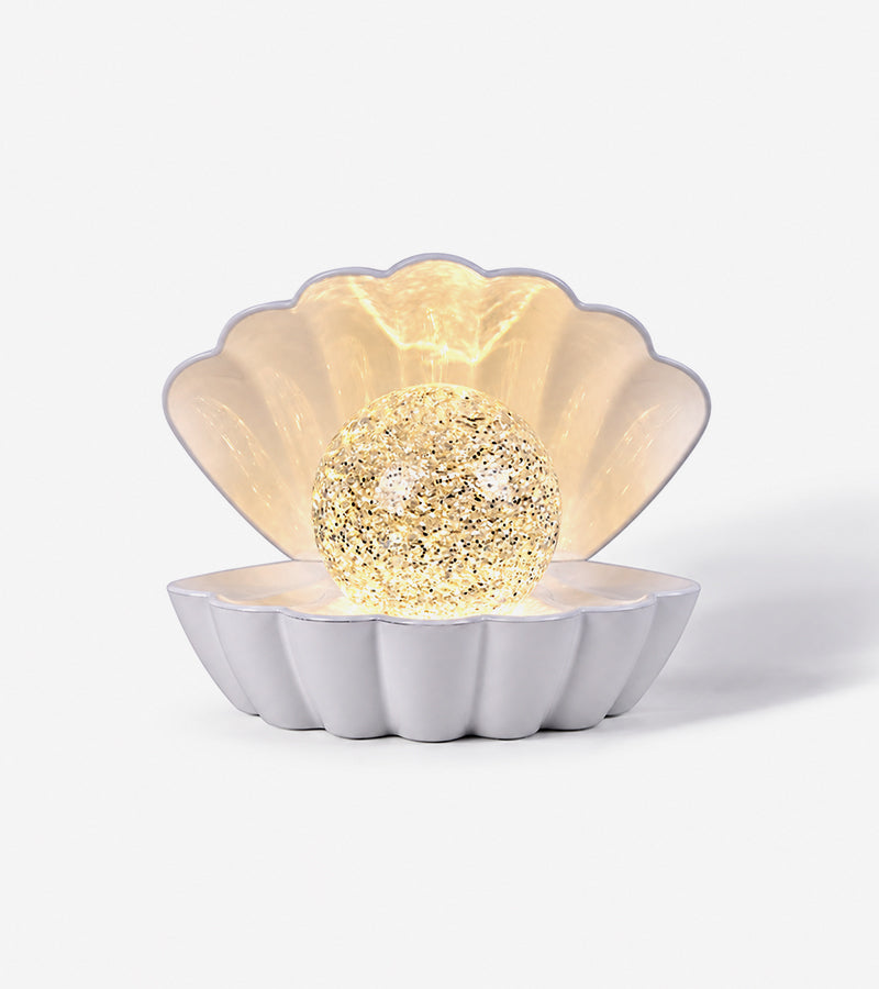 L'avant gardiste Veilleuse Coquillage à paillettes lumineuse