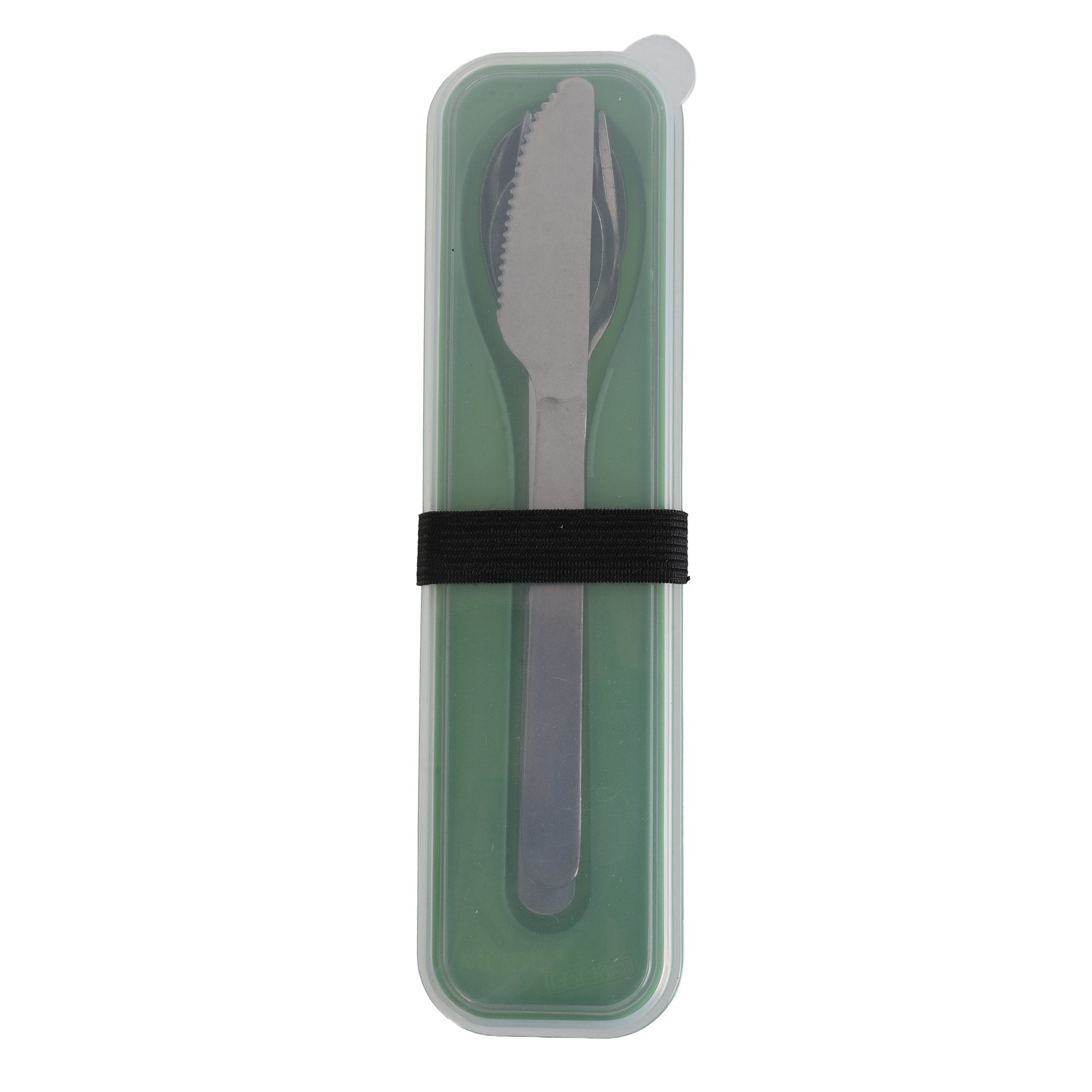 Stokomani 4 Couverts nomades inox avec étui pique-nique