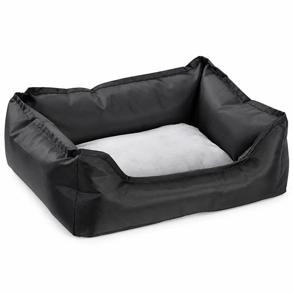Stokomani Animalerie Panier pour chien noir couchage intérieur