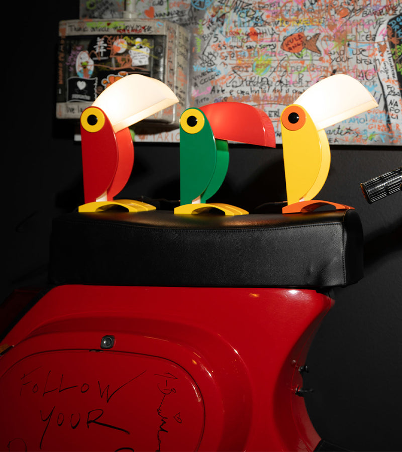 Lampe Toucan lampe design vert années 70