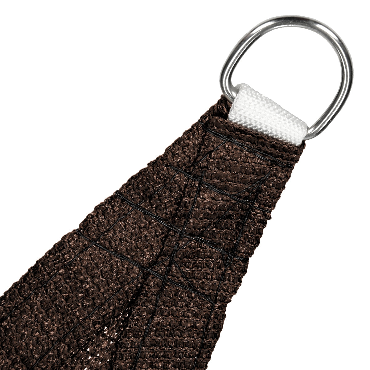 ECD Germany Garten 5x5 voile ombrage marron HDPE