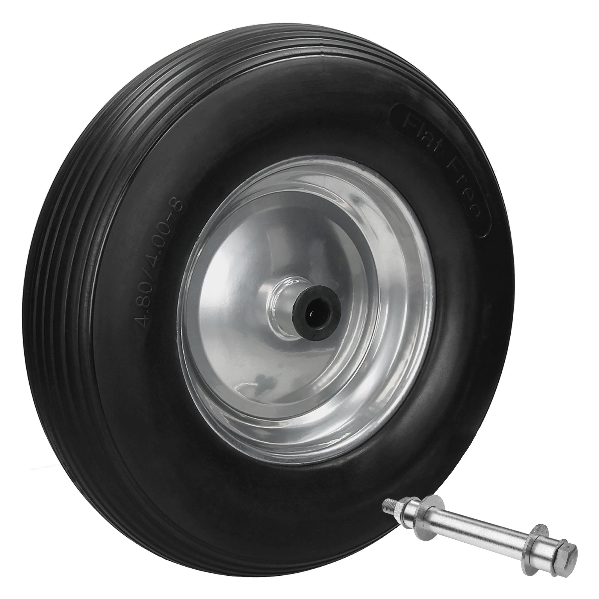 ECD Germany Garten roue brouette 4.80/4.00-8 390 mm noir + axe