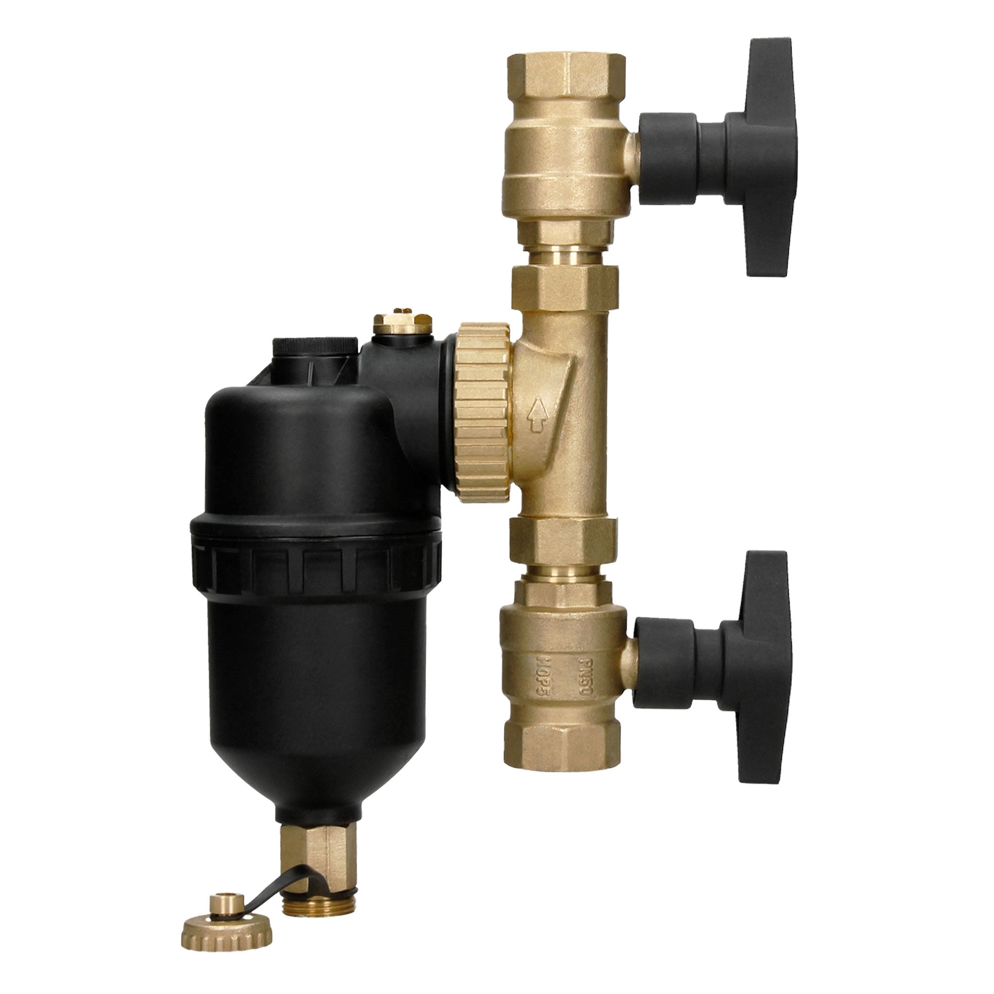 LuxeBath séparateur de boues magnétique 1"-3/4" vannes