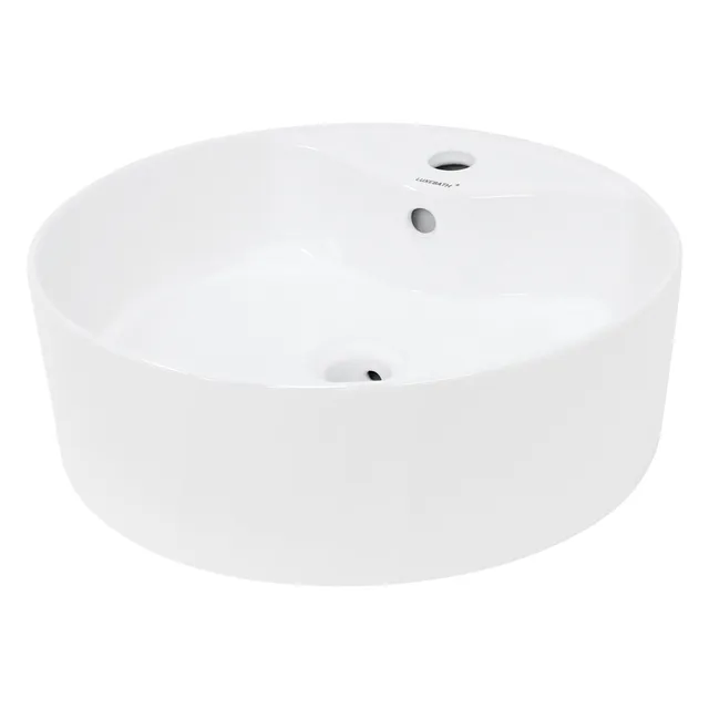 ECD Germany Sanitär Vasque ronde 46 cm lavabo blanc céramique