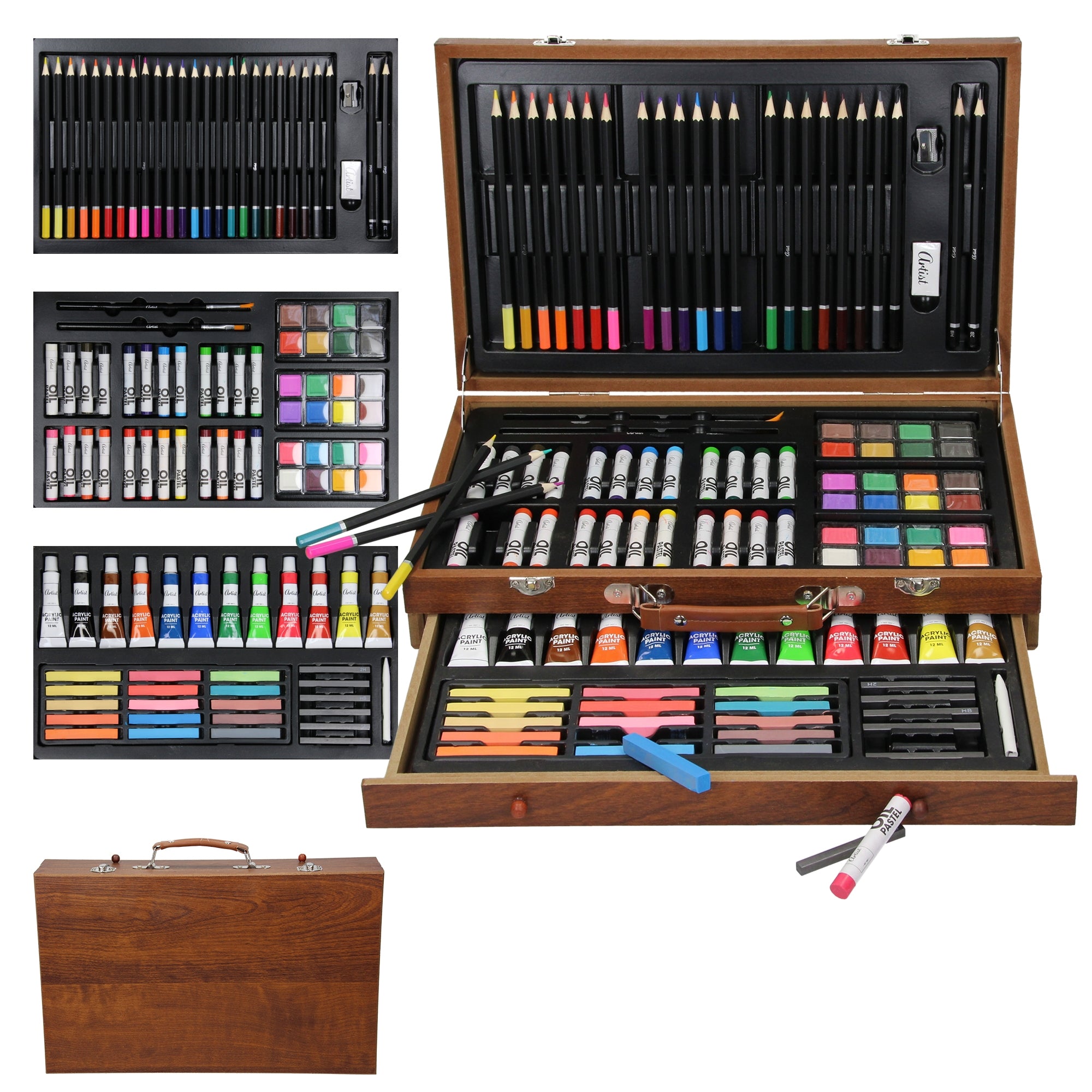ECD Germany Kinder coffret dessin 112 pièces + chevalet enfant