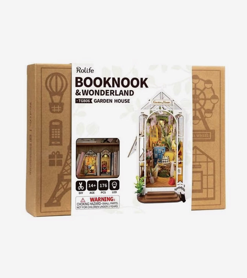 L'avant gardiste DIY Garden House kit maison miniature serre-livre LED