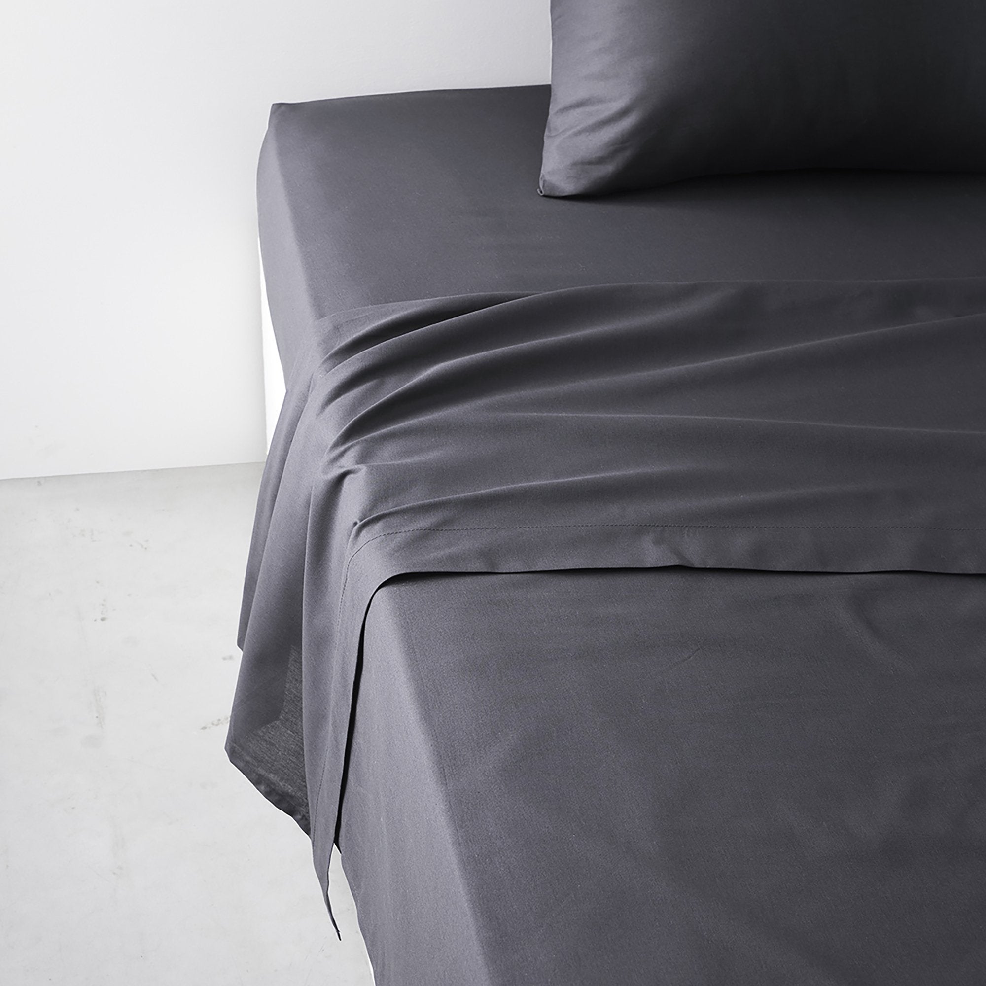 Stokomani Maison drap plat gris 57 fils tendance