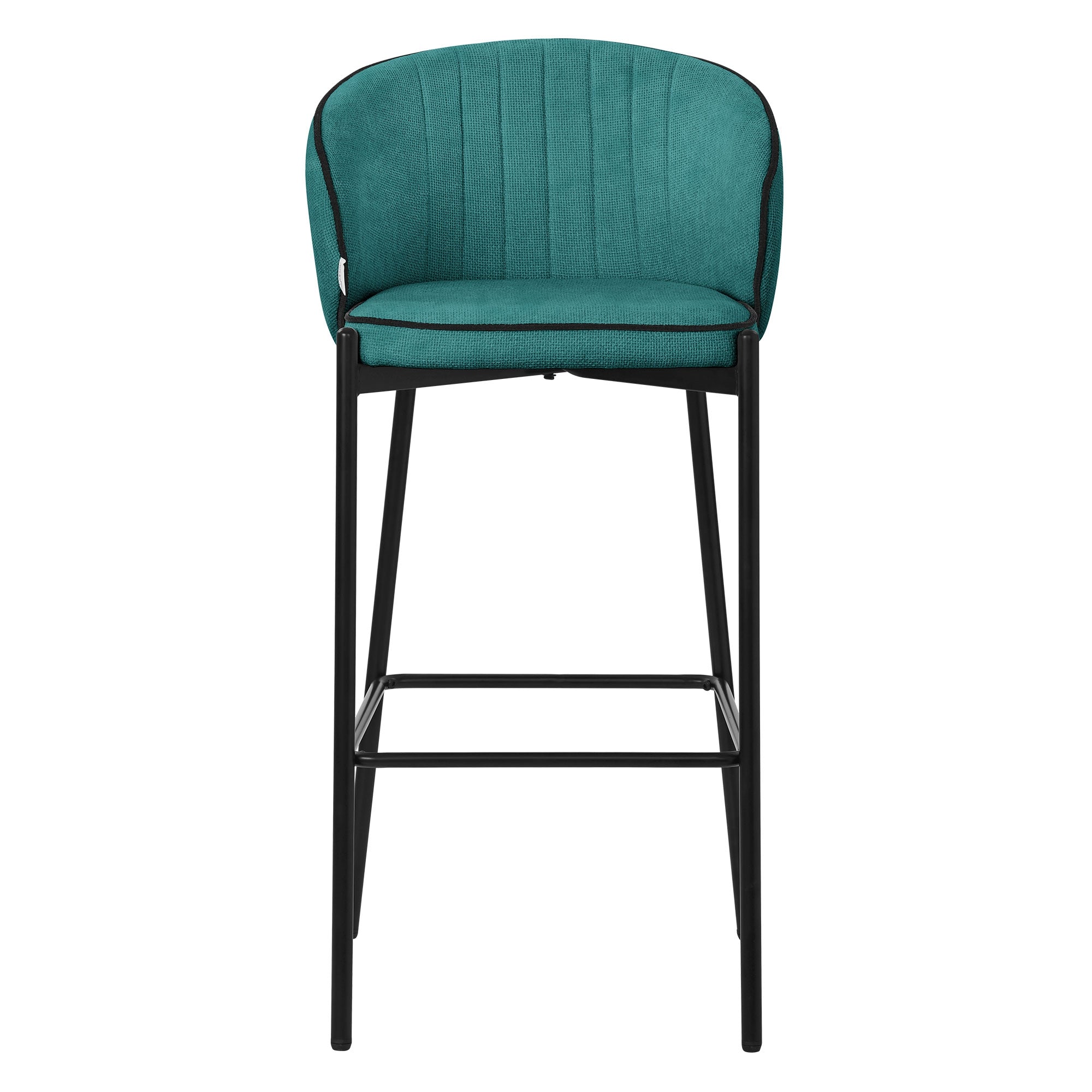 ML-Design tabouret bar lot 2 pétrole 50x101x54 cm dossier repose-pieds