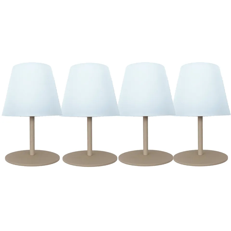 Red Deco Twins Cream lot 4 mini lampes sans fil crème H16 cm