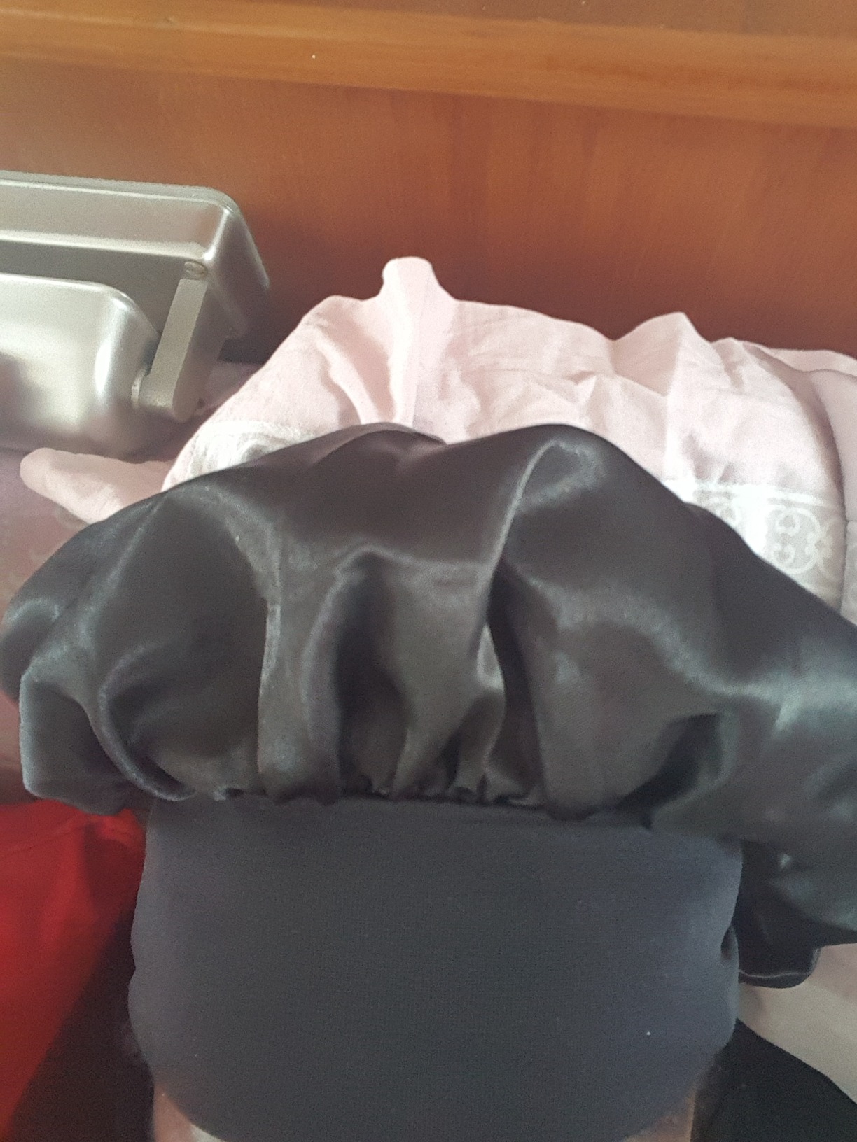 Milisten bonnet nuit satin élastique large bande noir