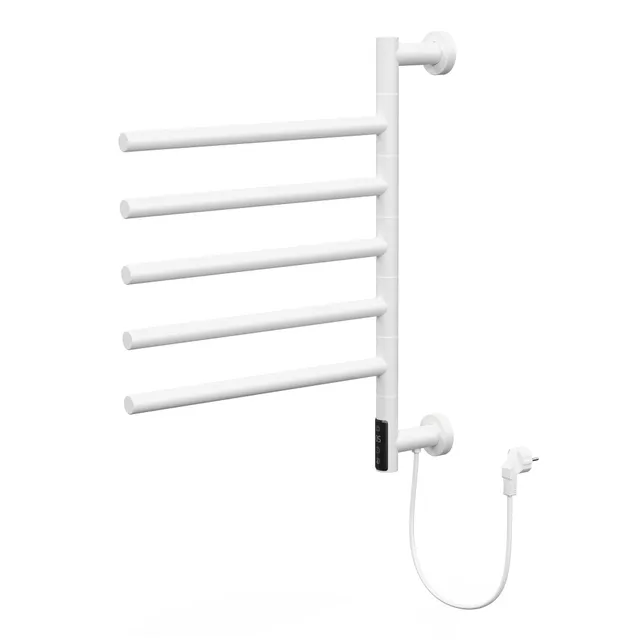 ECD Germany Heizungen sèche-serviettes 75W blanc 5 bras pivotants