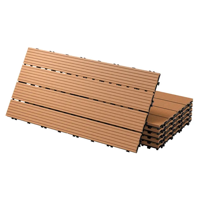ECD Germany dalles terrasse WPC 60x30 marron clair lot 1m²