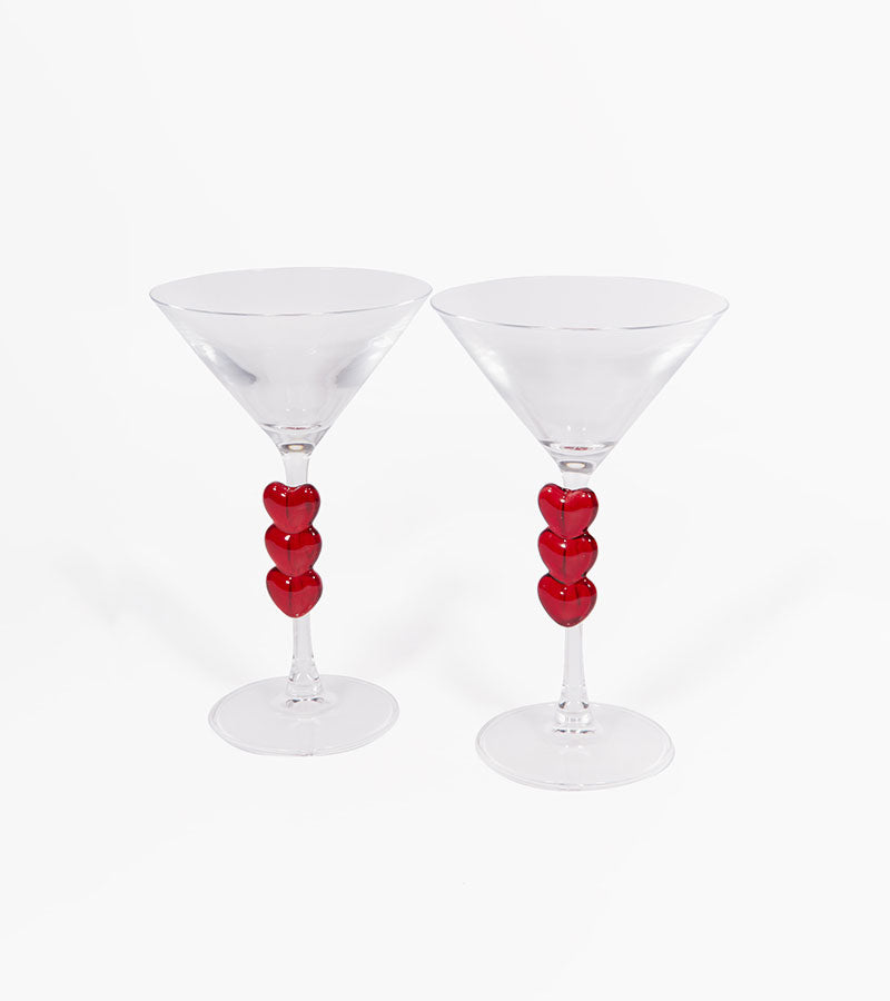 L'avant gardiste Love verres à cocktail coffret 2 Saint-Valentin