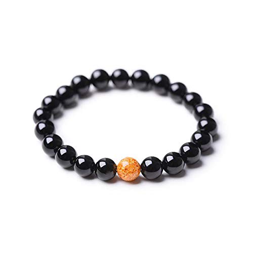 Shop-Story Lifestyle Bracelet perles onyx noir perle pailletée