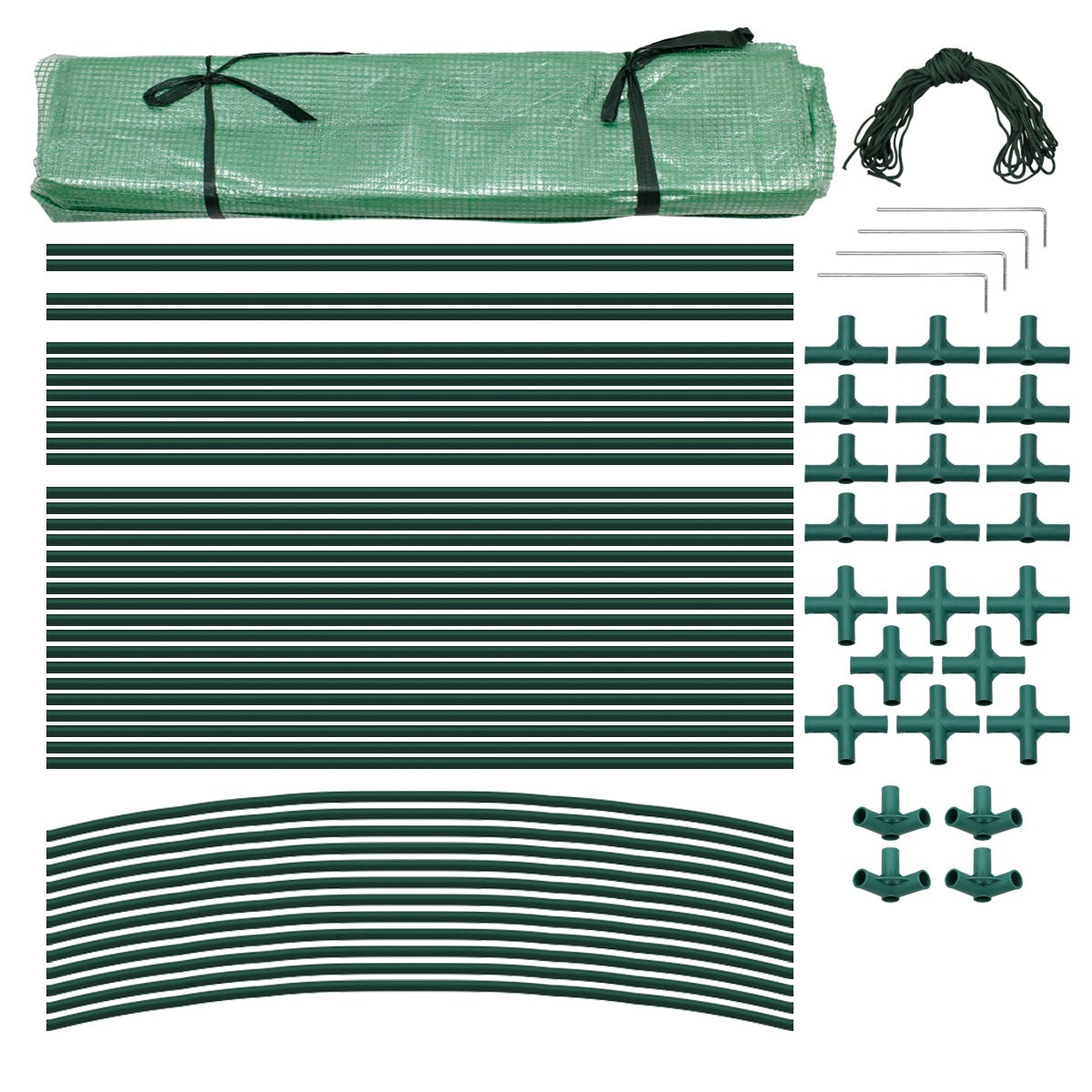 ECD Germany Serre Jardin 300x200x200 Vert Bâche PE 6m²