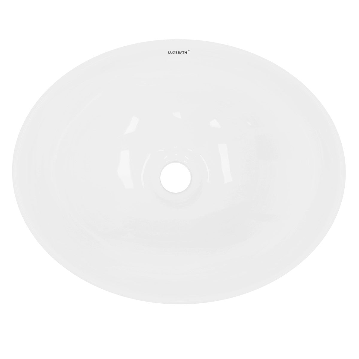 ECD Germany Sanitär LuxeBath vasque ovale céramique noire