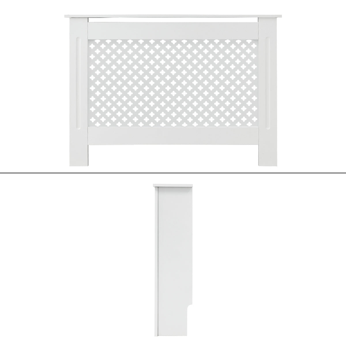 ECD Germany Heizungen cache radiateur 112x19x82 cm blanc MDF