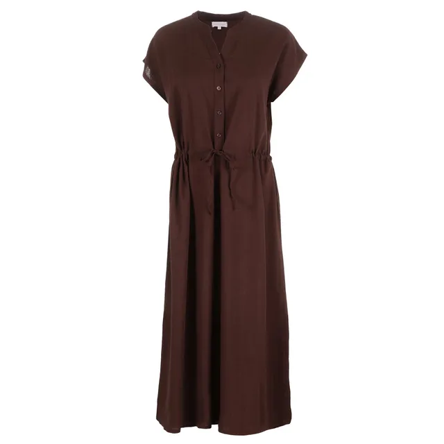 Stokomani Mode LIN-ET-26 robe longue marron femme