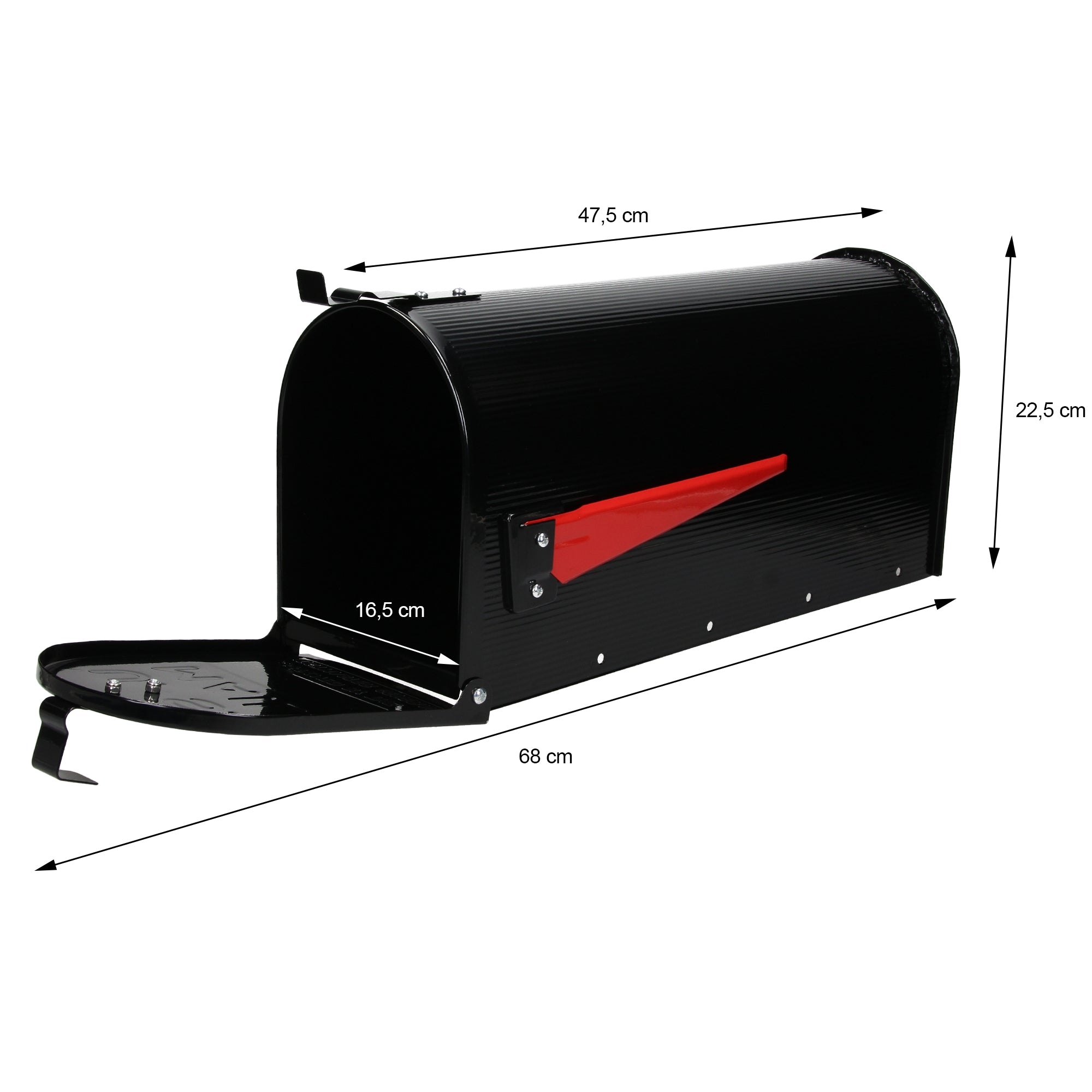 ECD Germany ML-Design Boîte aux lettres US noire aluminium