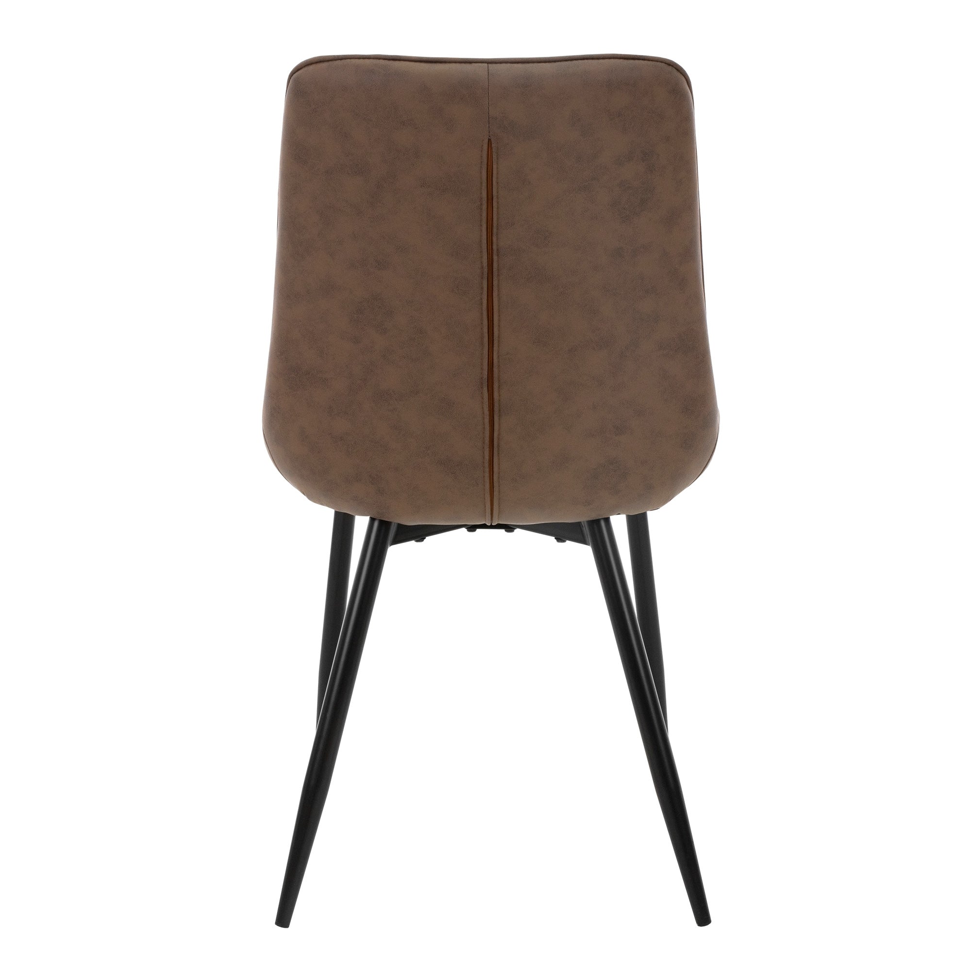 ECD Germany Möbel ML-Design chaise marron simili cuir lot de 4