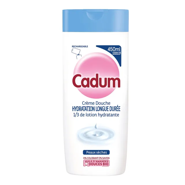Cadum crème de douche hydratation peaux sèches