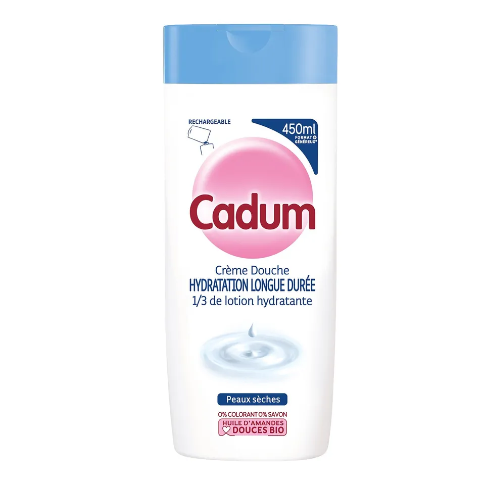 Cadum crème de douche hydratation peaux sèches