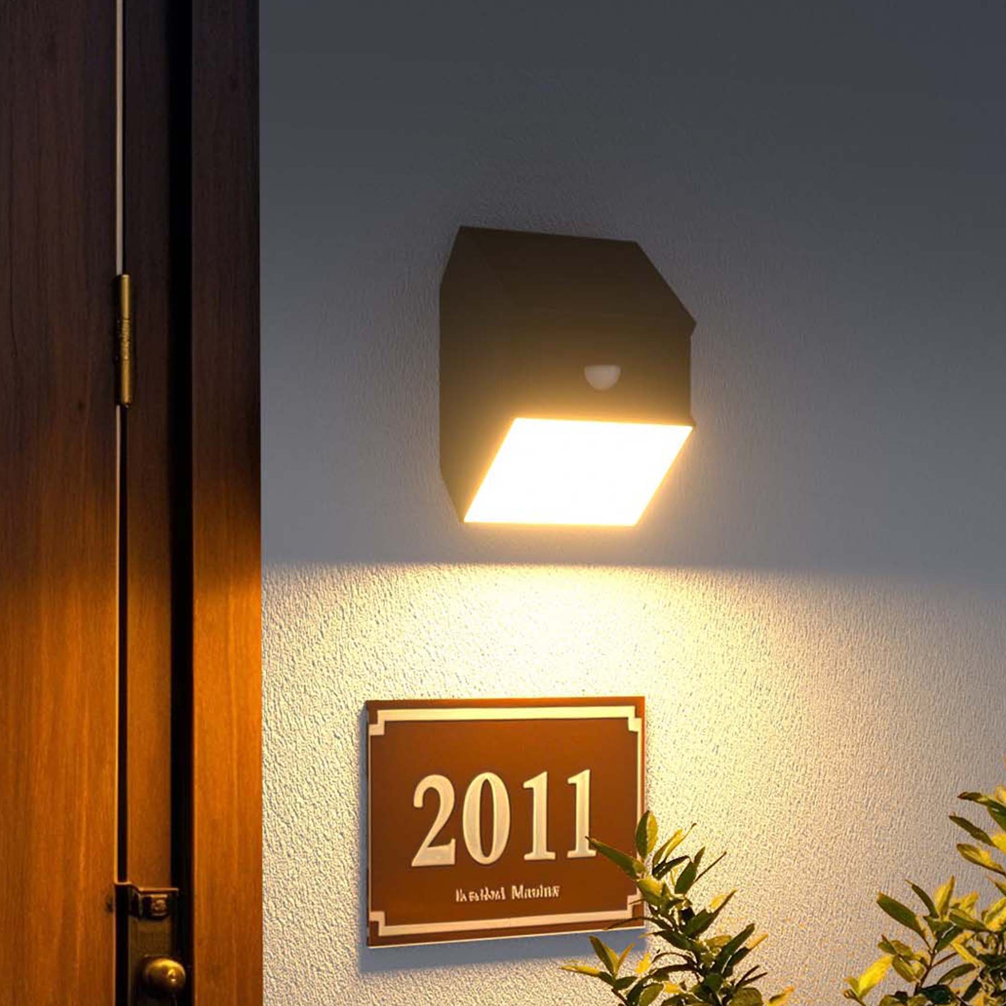 Red Deco LUMICUBE lot 2 appliques solaires LED détecteur H10cm