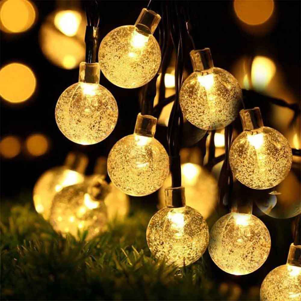 Red Deco FESTY WHITE lot 2 guirlandes solaires 8 m 60 LED