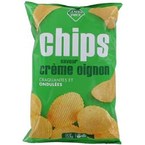 Leader Price Apéritif Chips ondulées crème oignon 135g